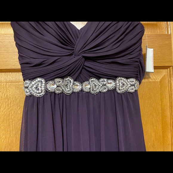 Strapless purple prom dress - Picture 2 of 5